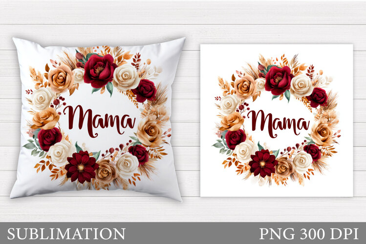 Mother's Day Pillow Design. Mother's Day Sublimation example image 1
