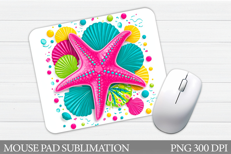 Starfish Mouse Pad Design. Starfish Sublimation