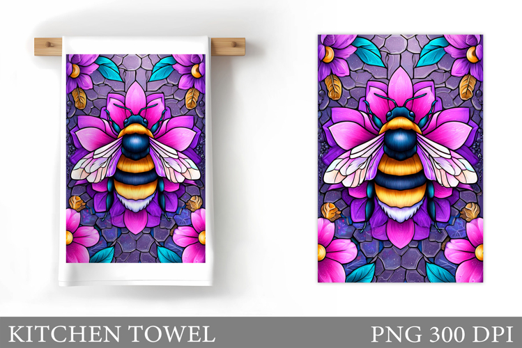 Bee Kitchen Towel Design. Bee Sublimation