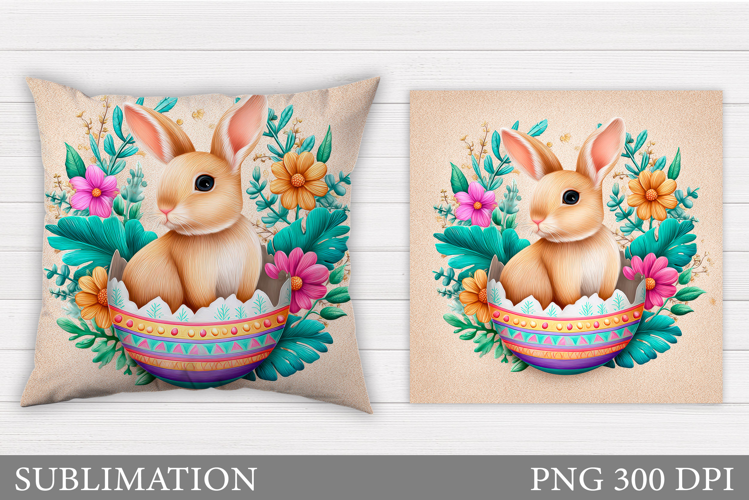 Easter Bunny Sublimation. Easter Bunny Pillow Design