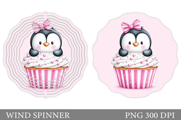 Cute Penguin Wind Spinner. Christmas Wind Spinner Design
