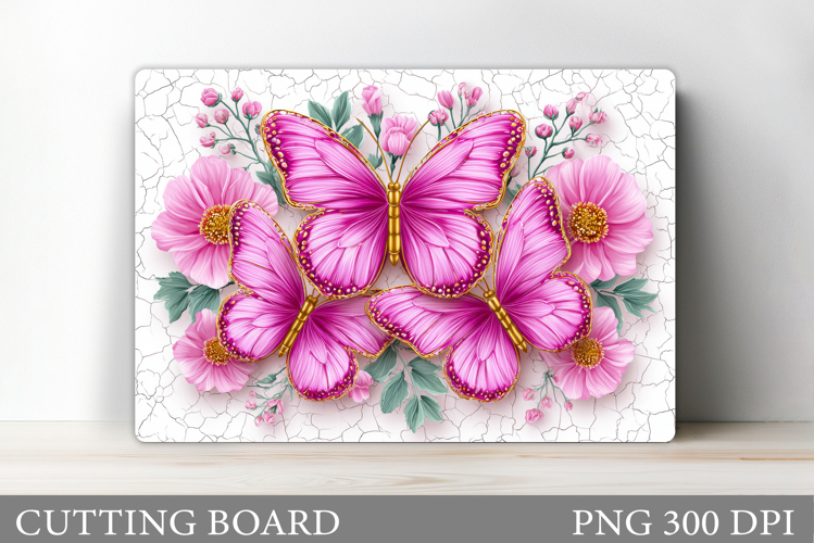 Butterflies Cutting Board Design. Butterflies Sublimation