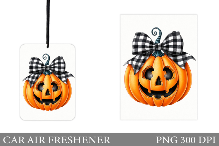 Scary Pumpkin Car Air Freshener. Halloween Car Air Freshener