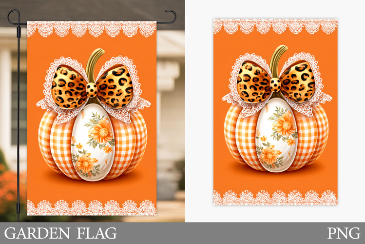 Pumpkin Garden Flag Design. Pumpkin Sublimation