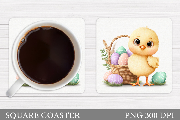 Easter Chick Coaster Design. Easter Coaster Sublimation