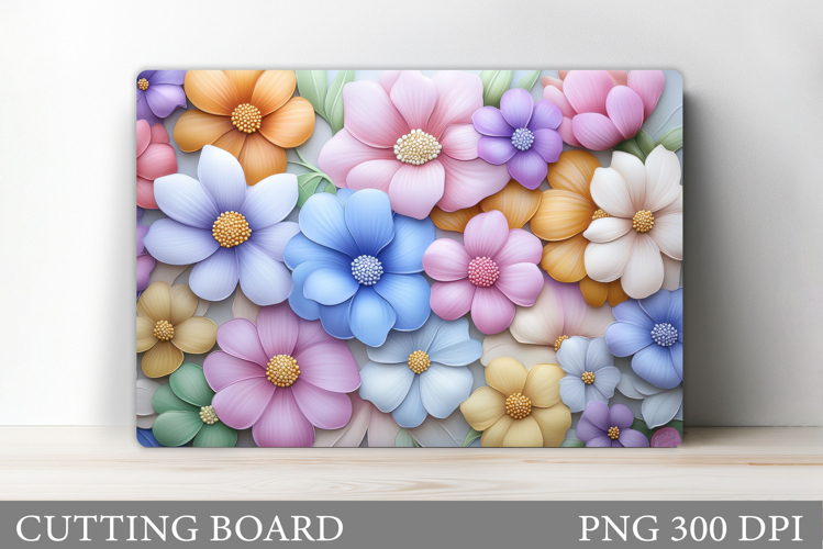 Floral Cutting Board Design. Flowers Cutting Board