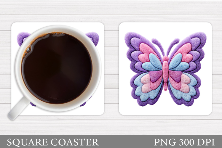 Butterfly Coaster Design. Butterfly Square Coaster