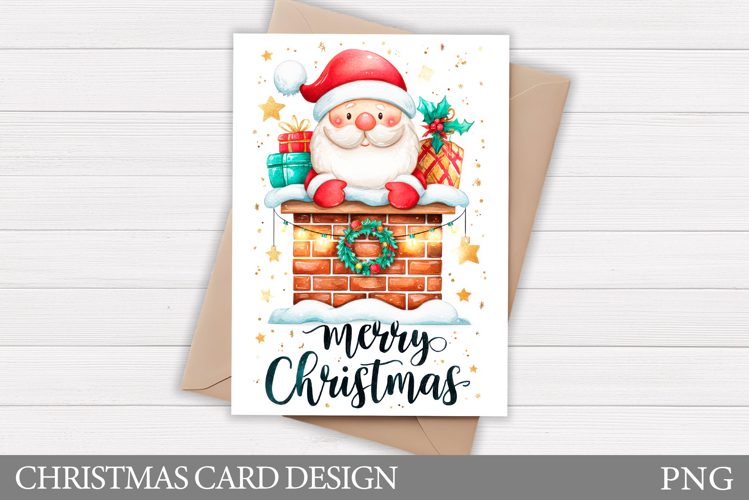 Cute Santa Claus Card Design. Christmas Card Printable
