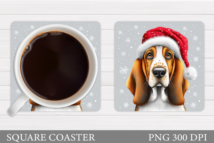 Christmas Dog Coaster. Christmas Coaster Sublimation