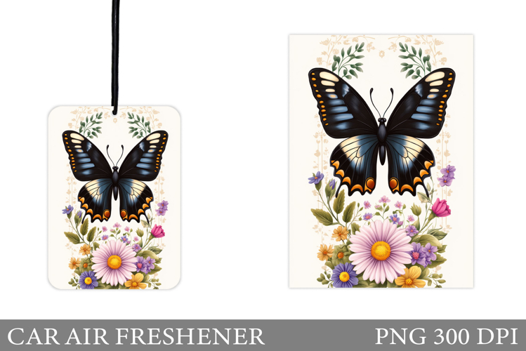 Butterfly Car Air Freshener Design. Butterfly Sublimation
