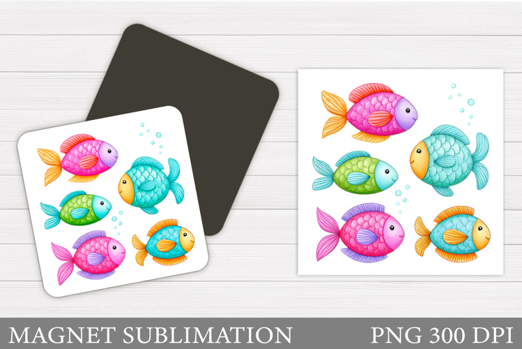 Cute Fish Magnet Design. Cute Fish Sublimation