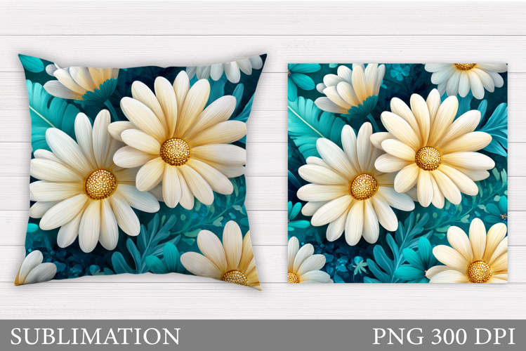 Floral Pillow Sublimation. Flowers Sublimation