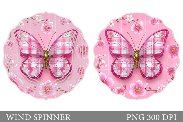 Butterfly Wind Spinner. Butterfly Flowers Wind Spinner