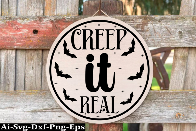 Halloween round sign svg design and Halloween quotes