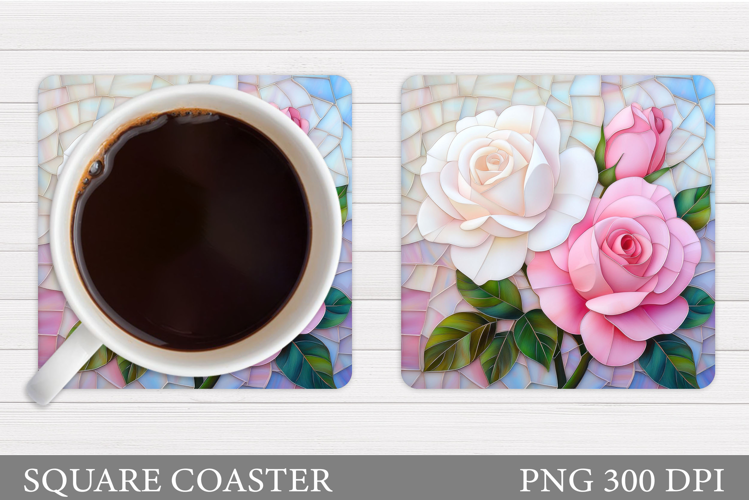 Roses Coaster Design. Roses Sublimation