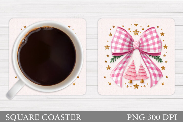 Christmas Coaster Design. Christmas Sublimation example image 1