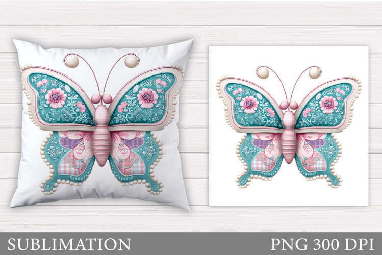 Butterfly Pillow Design. Butterfly Sublimation example image 1