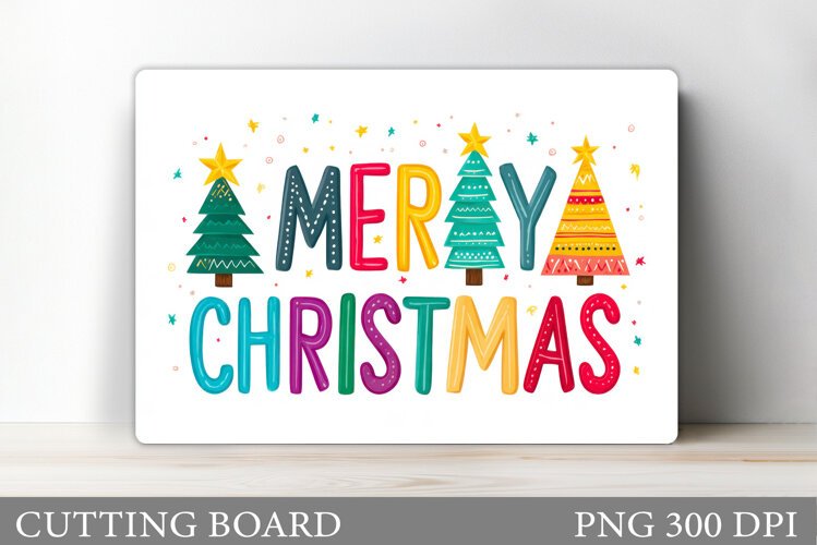 Merry Christmas Cutting Board. Christmas Cutting Board example image 1