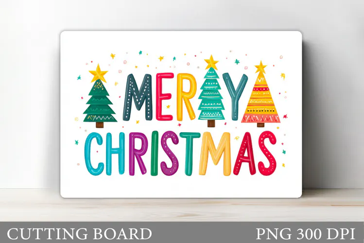Merry Christmas Cutting Board. Christmas Cutting Board