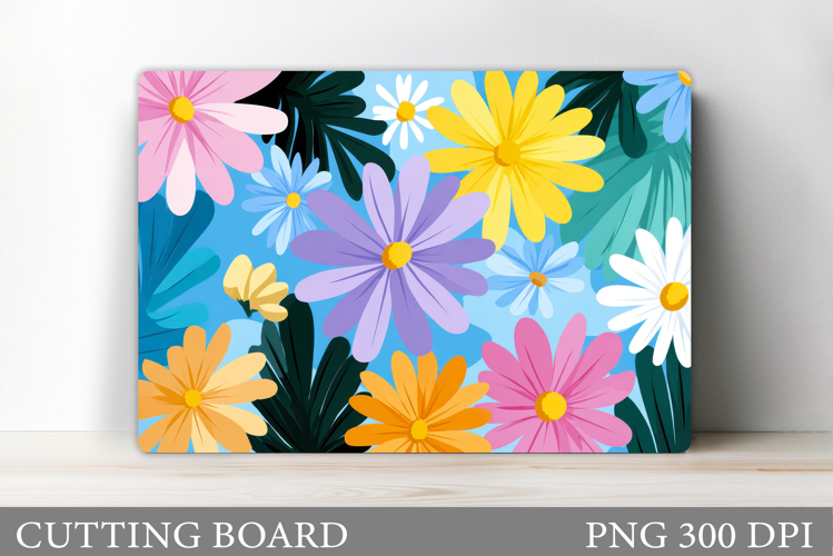 Flowers Cutting Board. Floral Cutting Board Sublimation