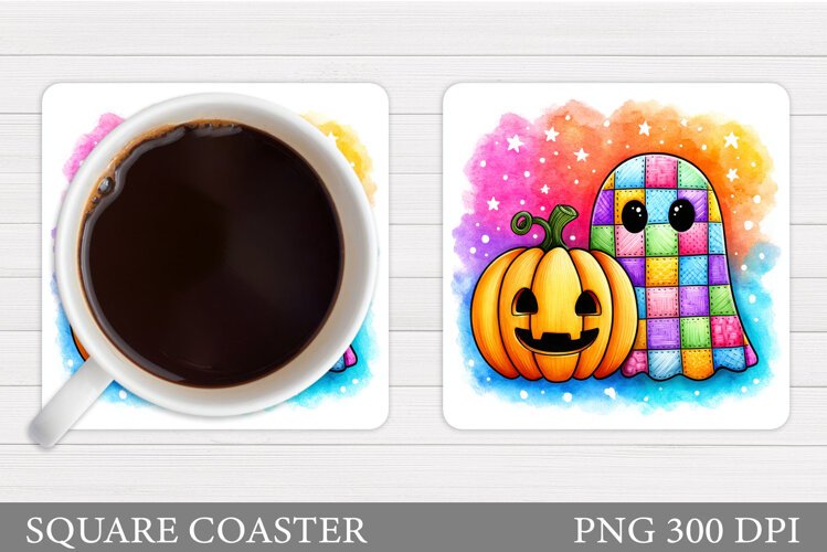 Halloween Coaster Design. Halloween Sublimation example image 1