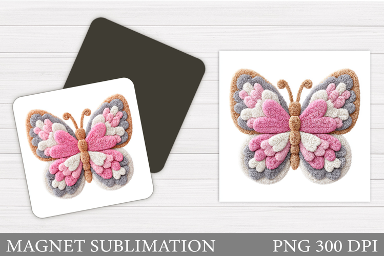 Butterfly Flowers Sublimation. Butterfly Magnet Sublimation