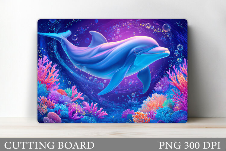 Dolphin Cutting Board Design. Dolphin Sublimation example image 1
