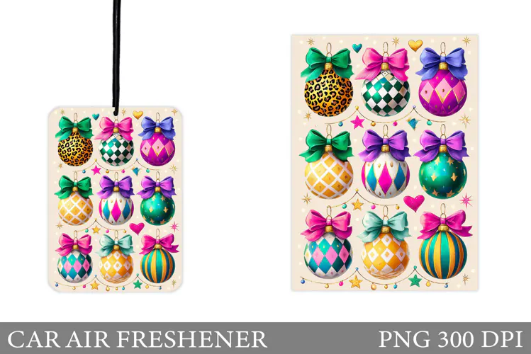 Christmas Car Air Freshener. Christmas Sublimation