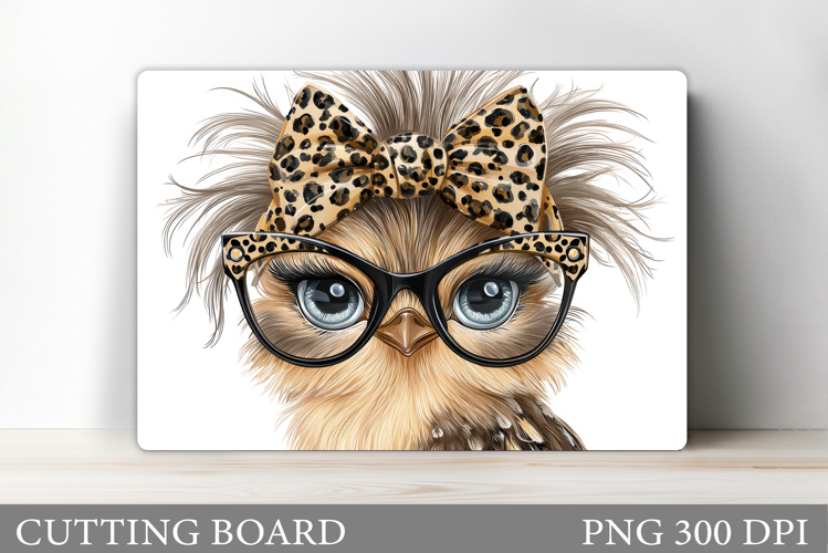 Funny Bird Cutting Board Design. Cute Bird Sublimation