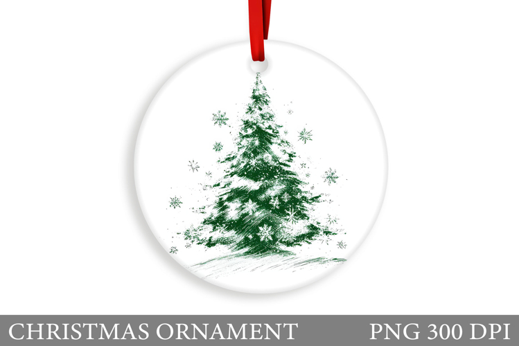 Christmas Tree Christmas Ornament. Winter Christmas Ornament