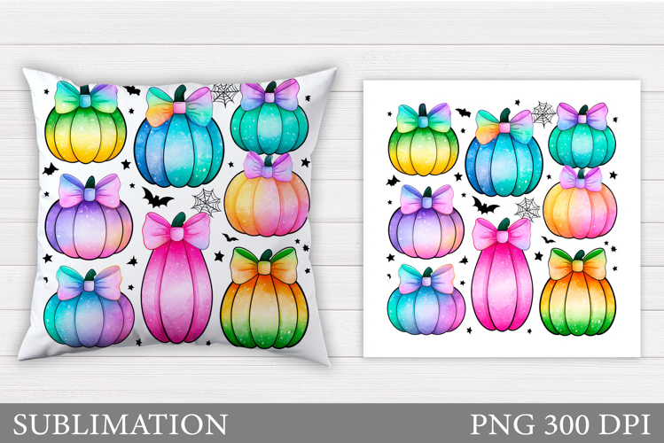 Pumpkin Pillow Sublimation. Halloween Pillow Design