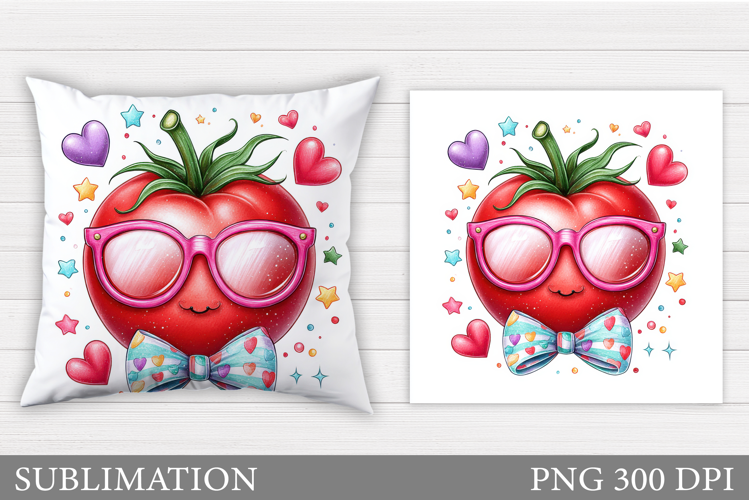 Cute Tomato Pillow Design. Cute Tomato Sublimation