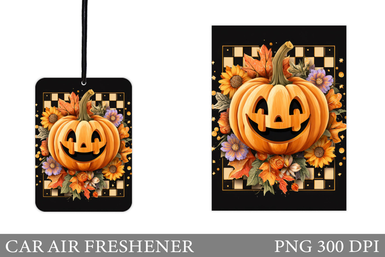 Scary Pumpkin Car Air Freshener. Halloween Car Air Freshener