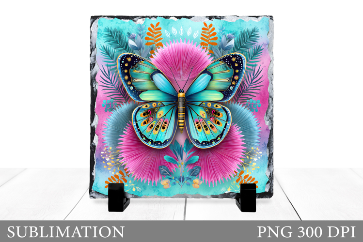 Butterfly Sublimation. Butterfly Slate Design
