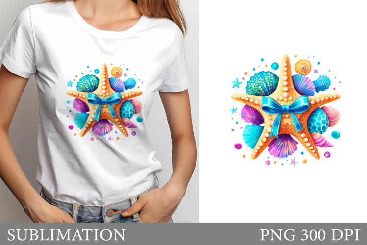 Starfish T-Shirt Design. Starfish Sublimation