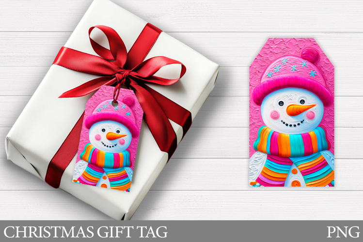 Christmas Snowman Gift Tag. Christmas Gift Tag Design