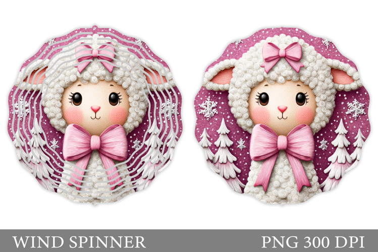 Christmas Lamb Wind Spinner. Christmas Wind Spinner Design