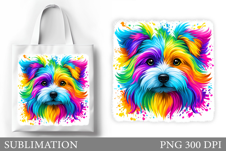 Cute Dog Tote Bag Design. Dog Sublimation