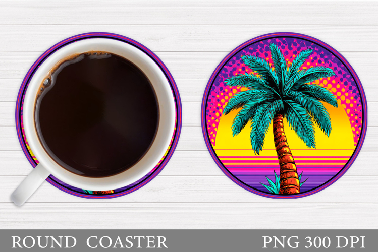 Palm Tree Coaster Design. Palm Tree Sublimation