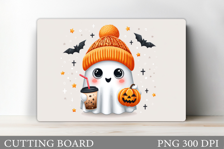 Ghost Cutting Board Sublimation. Halloween Cutting Board