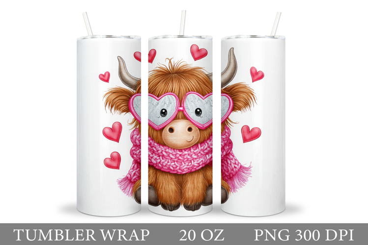Valentines Cow Tumbler. Valentines Tumbler Sublimation
