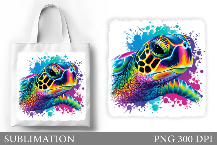 Sea Turtle Tote Bag Sublimation. Turtle Sublimation