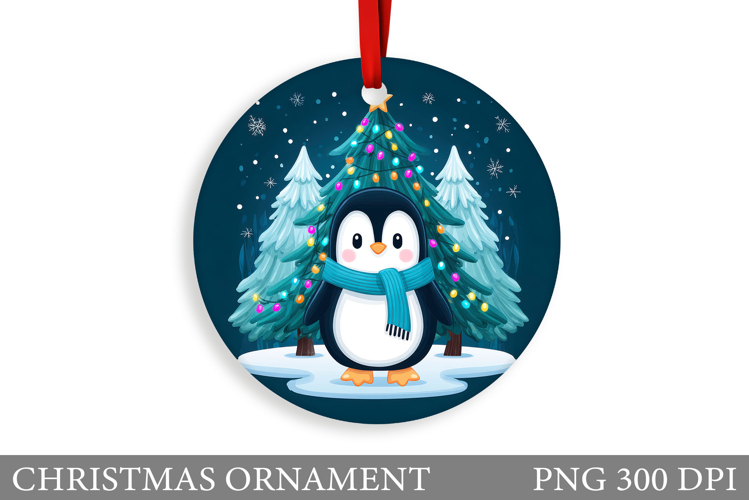 Cute Penguin Christmas Ornament. Christmas Ornament Design
