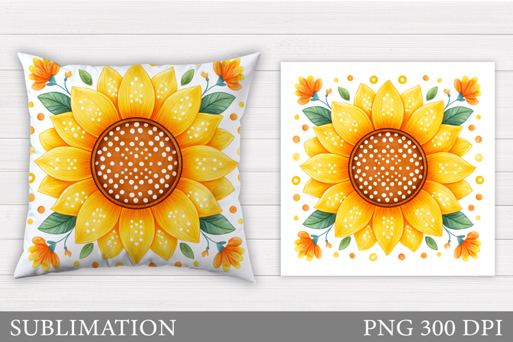 Sunflowers Sublimation. Sunflowers Pillow Sublimation