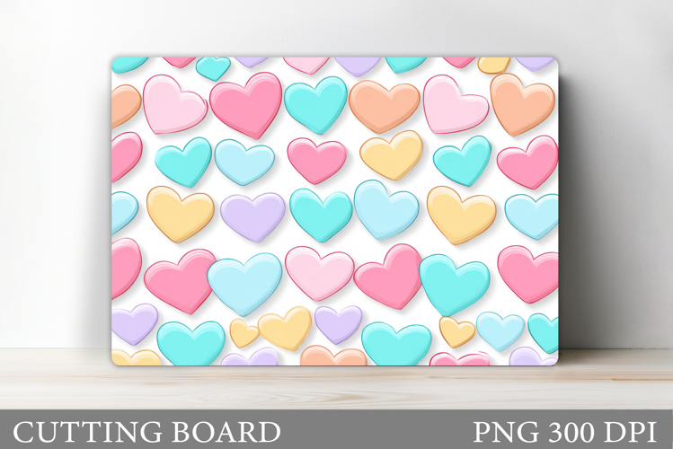 Hearts Cutting Board Design. Valentines Cutting Board