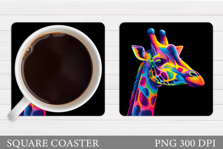 Giraffe Coaster Design. Giraffe Sublimation