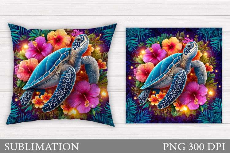 Sea Turtle Pillow Design. Sea Turtle Sublimation