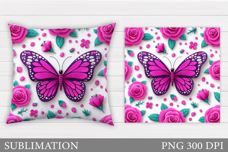Butterfly Sublimation. Butterfly Pillow Design