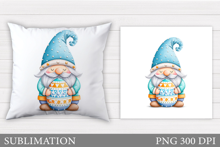 Easter Gnome Pillow Design. Easter Pillow Sublimation