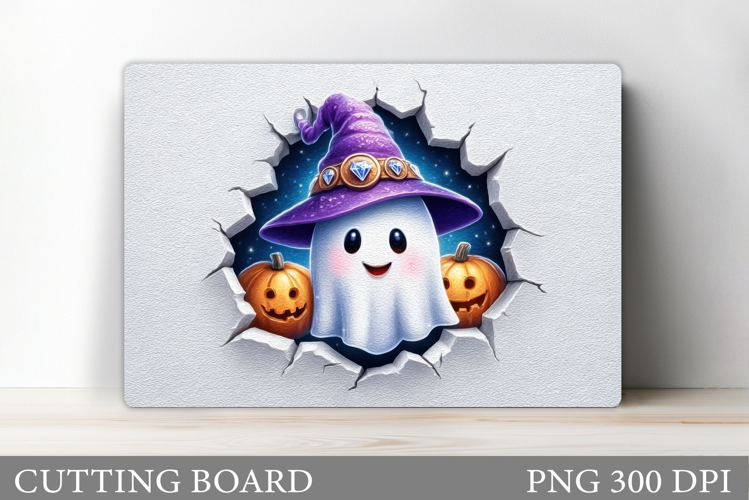 Ghost Cutting Board Sublimation. Halloween Cutting Board